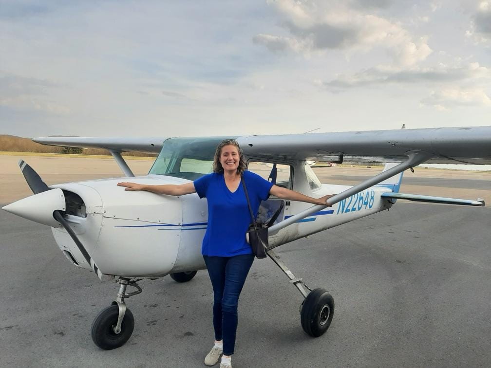 Joelle Heilemann first solo flight April 7, 2021